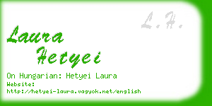 laura hetyei business card